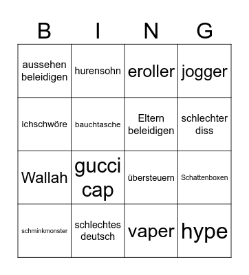 frankfurt dating Bingo Card