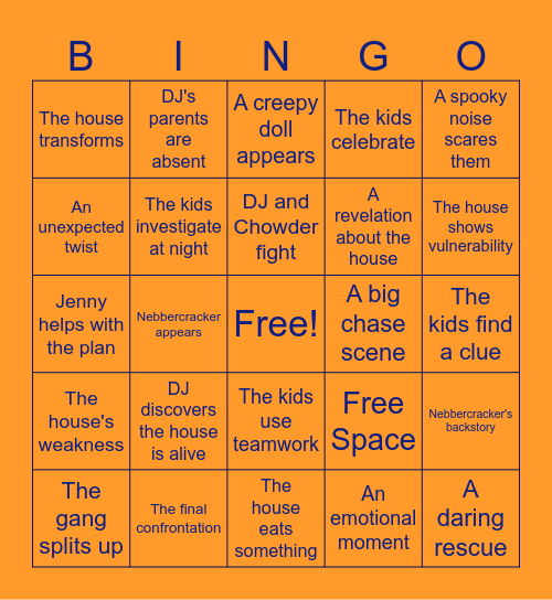 Movie Bingo Card