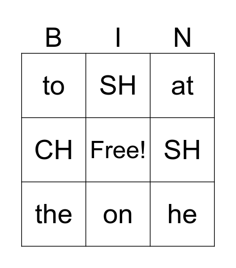 Harper's Bingo Game Bingo Card