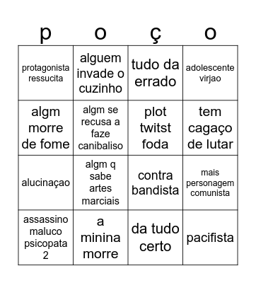 pôsso Bingo Card