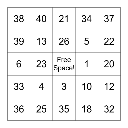 Bingo Card