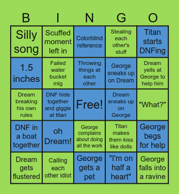 Manhunt 2 - DNF vs the Titan Bingo Card