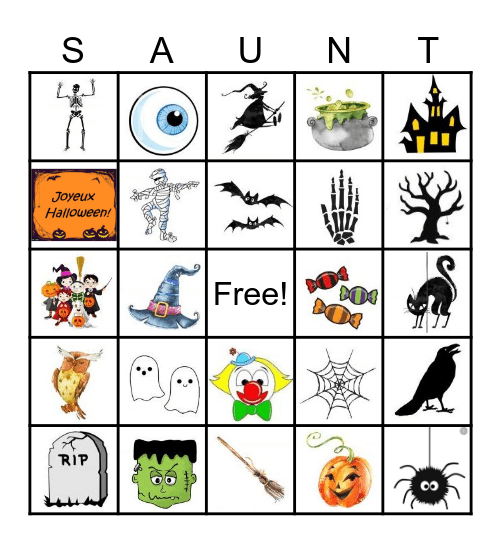 Haunted BINGO Card