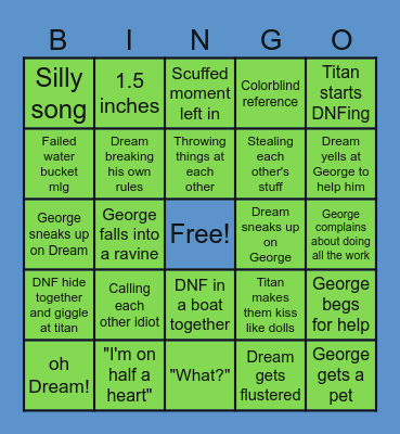 Manhunt 2 - DNF vs the Titan Bingo Card