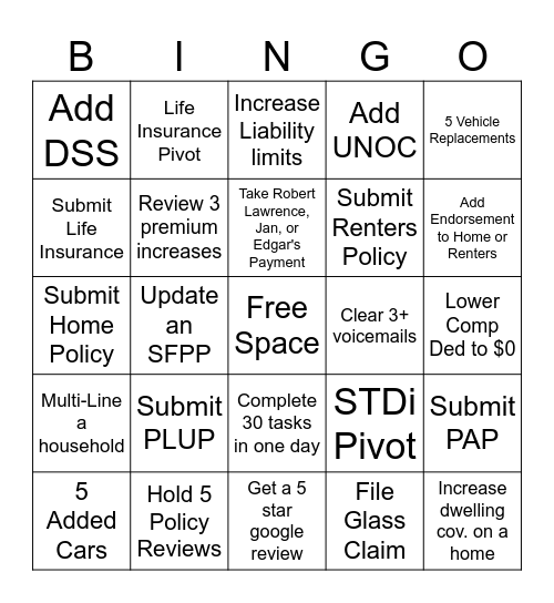 BINGO! Bingo Card