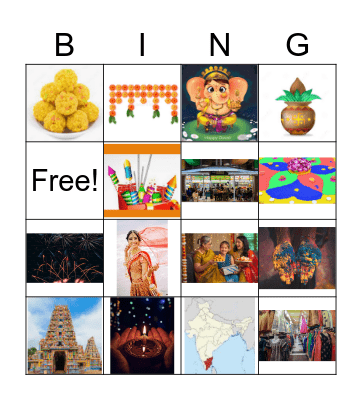 deepavali bingo Card