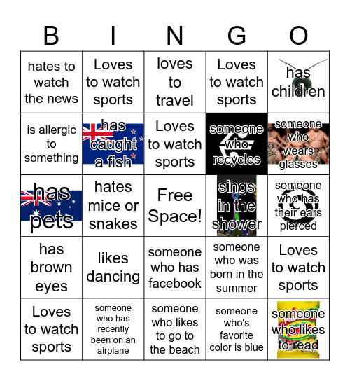 Adult ESL Bingo Card