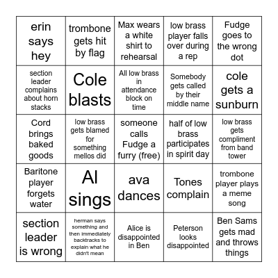 Deep Barss 2024 Bingo Card