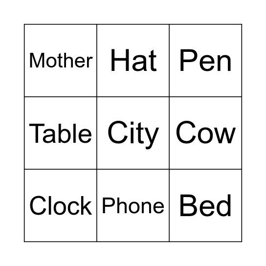 Bingo Card