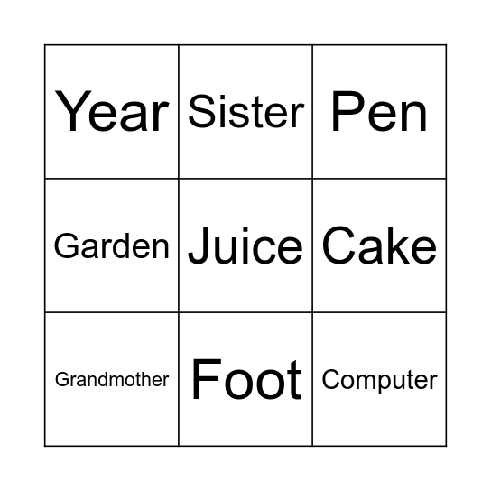 Bingo Card