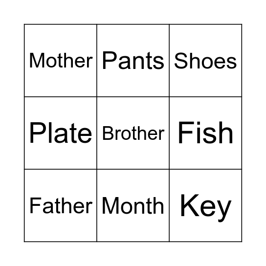 Bingo Card