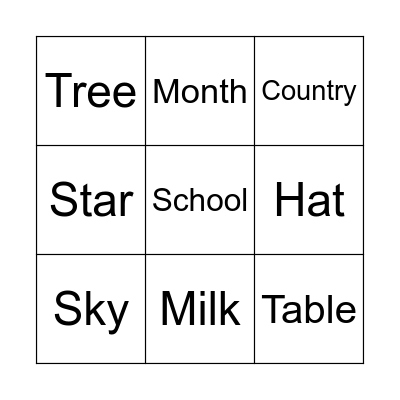Bingo Card