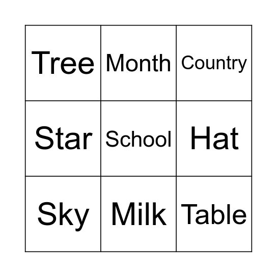 Bingo Card