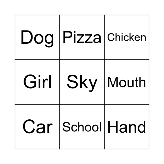 Bingo Card