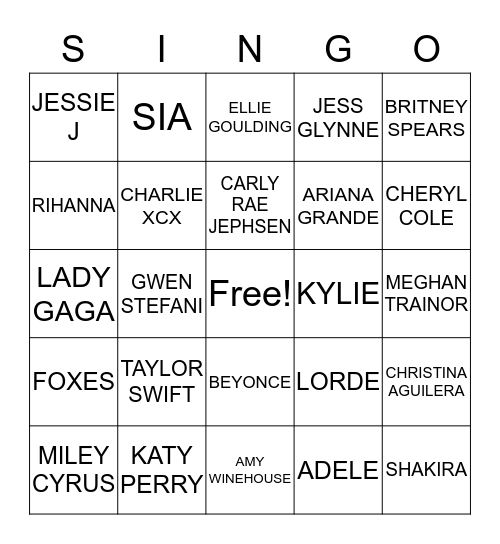 ROUND ONE Bingo Card