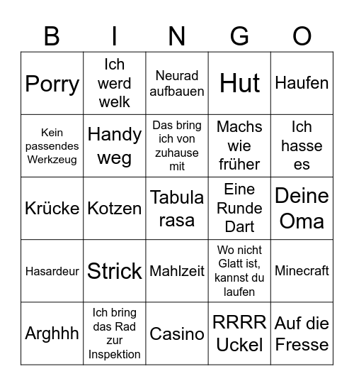 Söndgerath Bingo Card