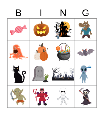 Halloween Bingo Upgraded Bingo Card