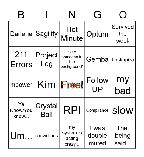 BEST Bingo Card