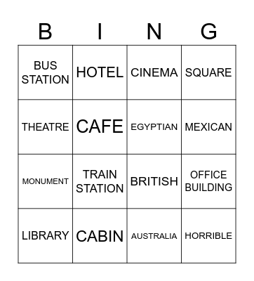 BINGO Card