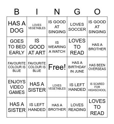 FIND SOMEONE WHO... Bingo Card