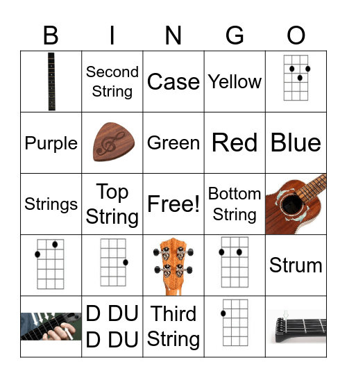 Ukulele Bingo! Bingo Card