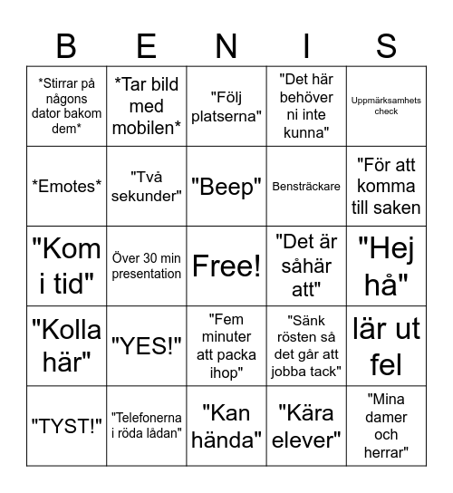 Anne-Maj Bingo Card