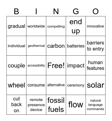 P2 U2B Bingo Card