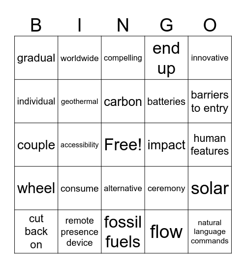 P2 U2B Bingo Card