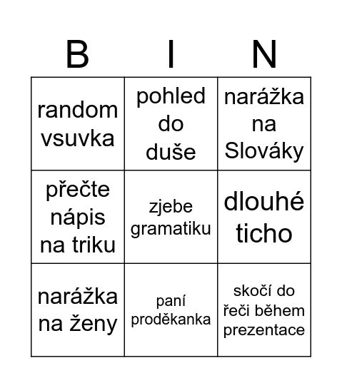 Mikan Bingo Card