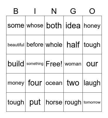 85 Bingo Card