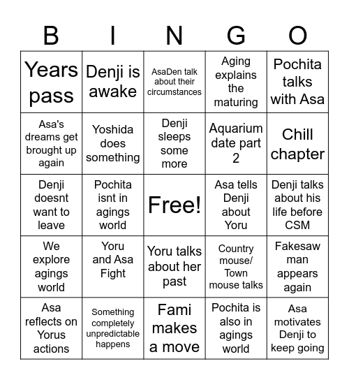 CSM 181 Bingo Card