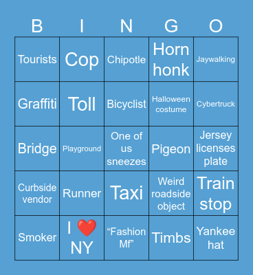 Cold Spring Harbor Bingo Card