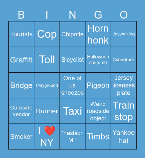 Cold Spring Harbor Bingo Card