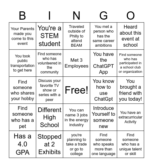 Black Energy Awareness Month Bingo Card