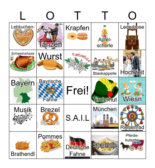 Oktoberfest Bingo Blitz Bingo Card