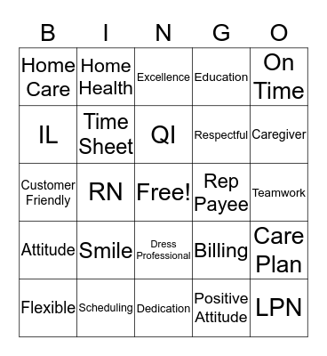 Customer Service Week Bingo Card