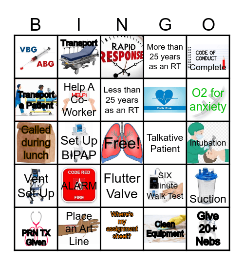 HAPPY RESPIRATORY CARE WEEK Bingo Card