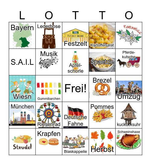 Oktoberfest Bingo Blitz Bingo Card