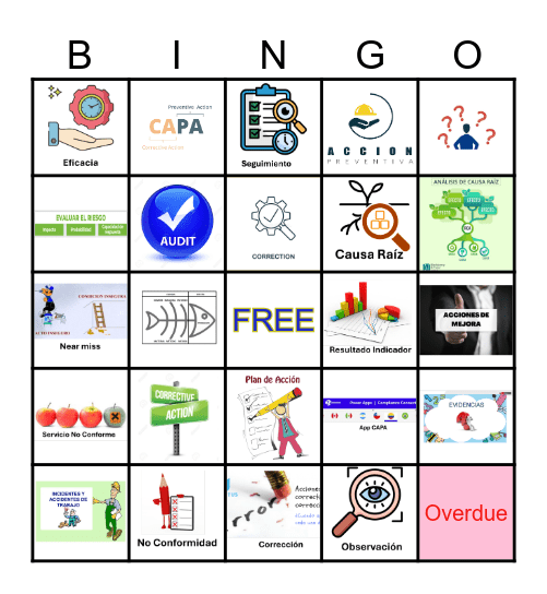 BINCAPA Bingo Card