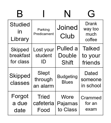 #ADAYINSUNWAYCOLLEGEJB Bingo Card