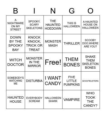 HALLOWEEN BINGO SET 3 Bingo Card