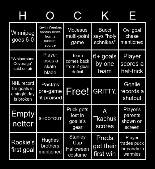 FROZEN FRENZY Bingo Card