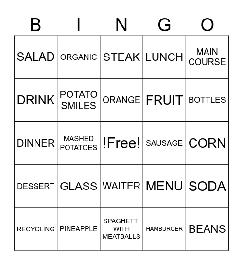 BINGO Card