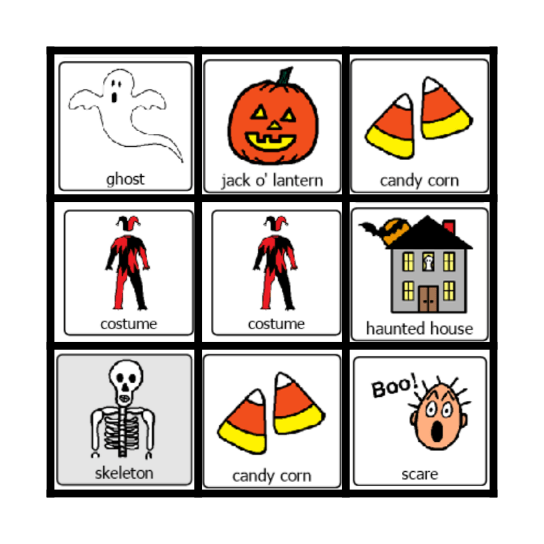 Halloween Bingo Card