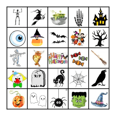 Halloween Bingo Card