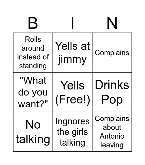 Coach may Bingo Card