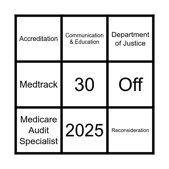 USHSG Compliance Week Bingo 2024 Bingo Card