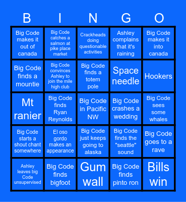 Big Code Bingo Card
