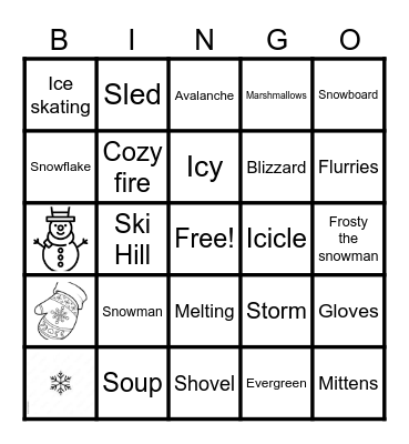 winter Bingo Card