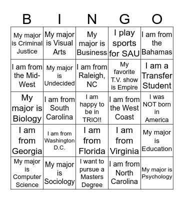 Academic Achievers BINGO! Bingo Card